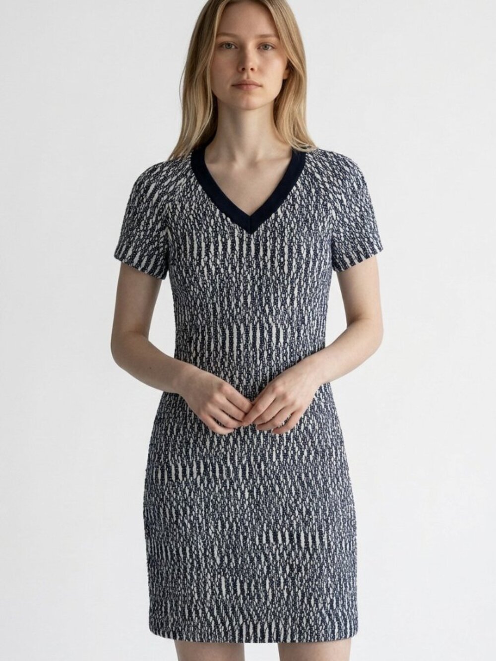 Tory Burch Textured V-Neck Dress